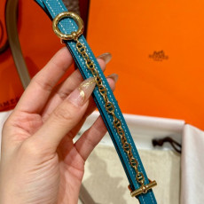 HERMES 에르메스 버클 리버서블 가죽 스트랩 벨트 13mm