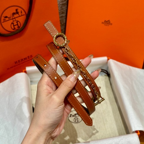 HERMES 에르메스 버클 리버서블 가죽 스트랩 벨트 13mm