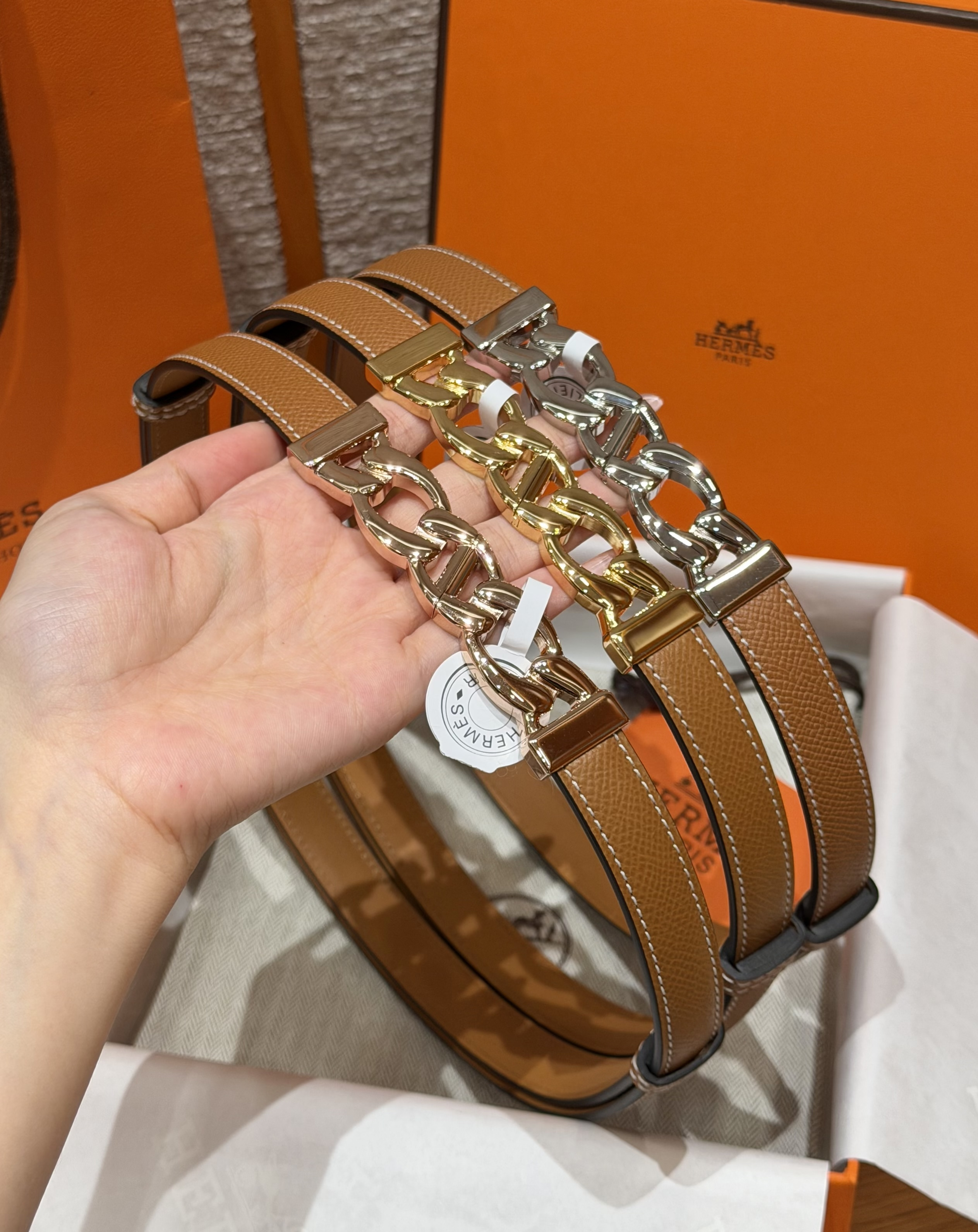 에르메스 Chaine‑d‑Ancre belt- 18mm