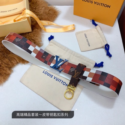 루이비통 LV 리버시블 벨트 키링 세트 - 4cm