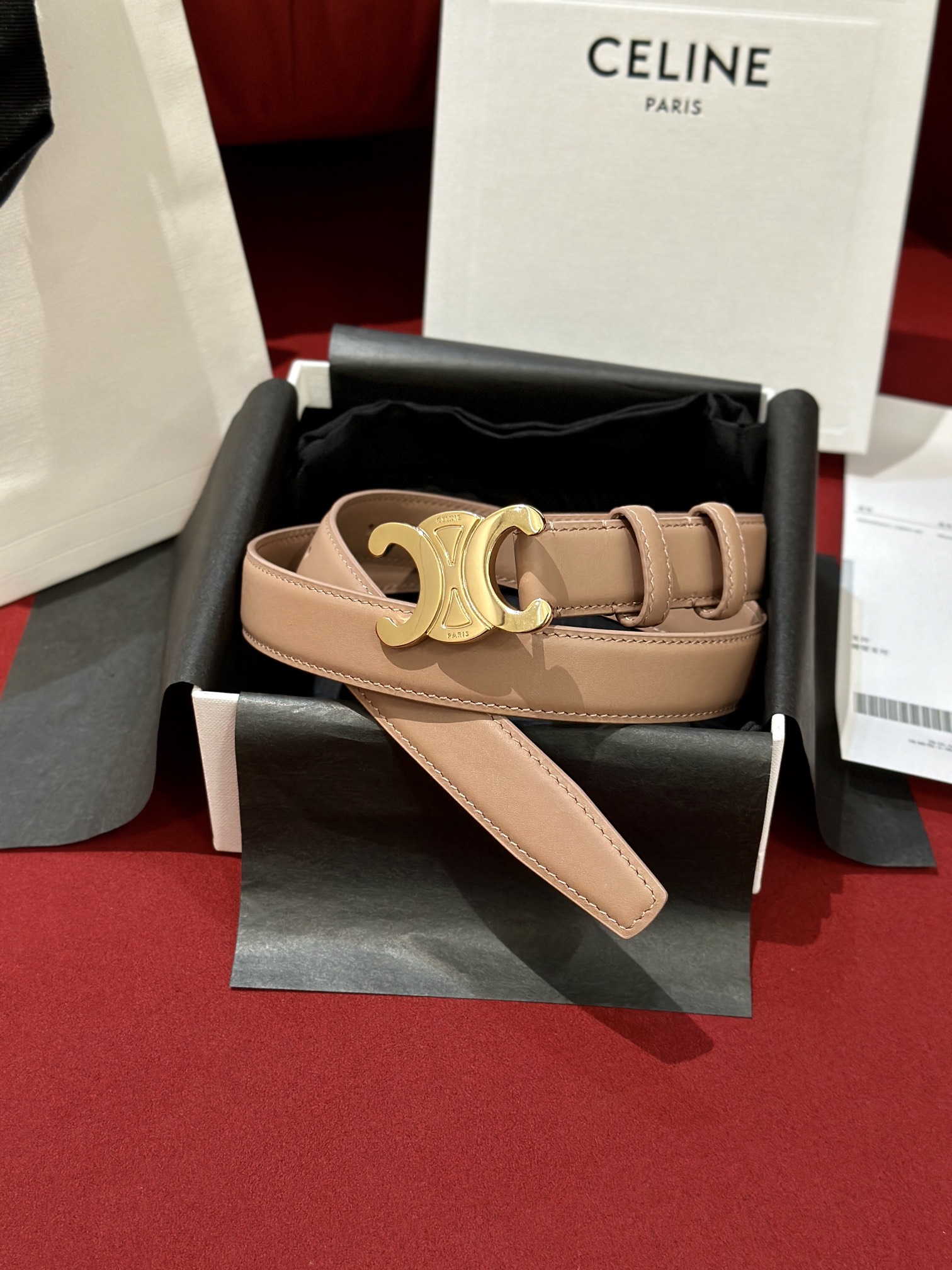[해외최상급]셀린느 트리오페 로고 벨트(2.5CM)