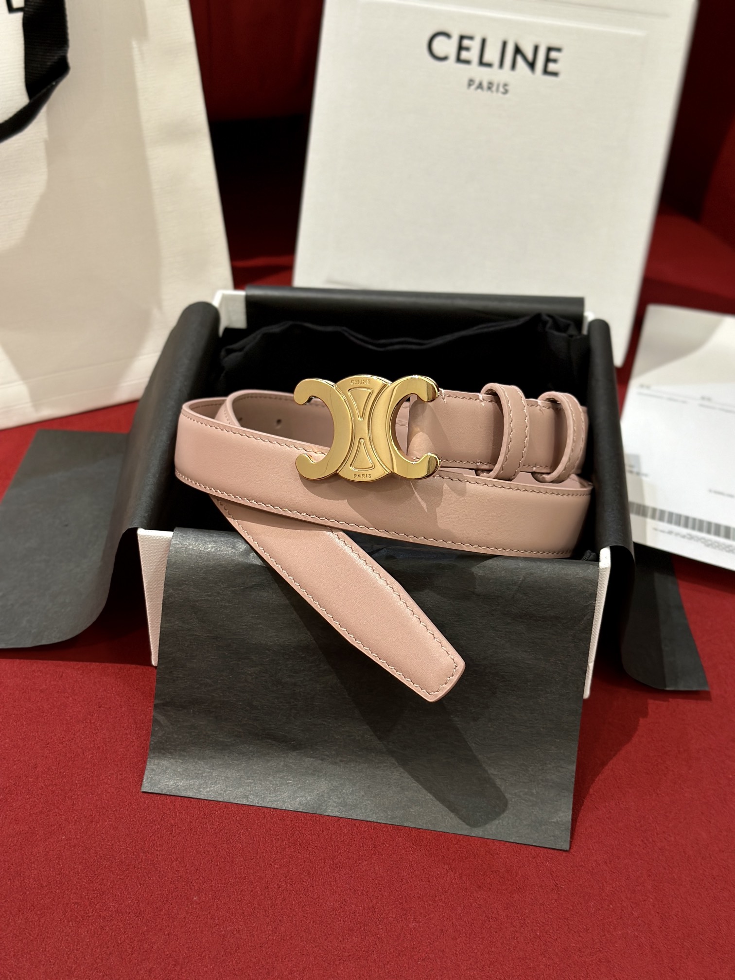 [해외최상급]셀린느 트리오페 로고 벨트(2.5CM)