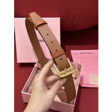[해외최상급]미우미우 레터링 램스킨 벨트-3CM