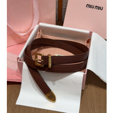 미우미우 Leather 벨트 - 25mm