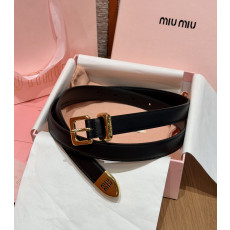 미우미우 Leather 벨트 - 25mm