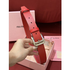 [해외최상급]미우미우 레터링 램스킨 벨트-3CM