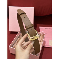 [해외최상급]미우미우 레터링 램스킨 벨트-3CM