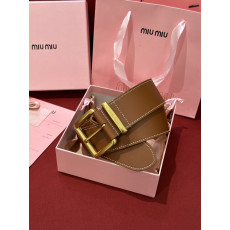 [해외최상급]미우미우 레터링 램스킨 벨트-5CM