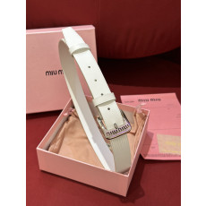 [해외최상급]미우미우 레터링 램스킨 벨트-3CM