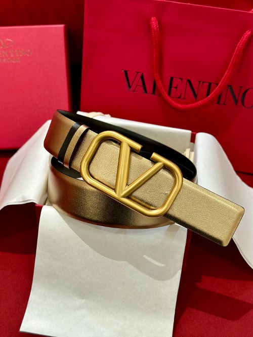 VALENTINO 발렌티노 VLogo Signature 40 리버서블 레더 벨트 5W2T0S11ZFRLC8