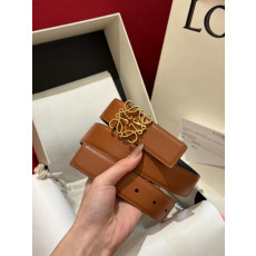 LOEWE 로에베 Anagram 아나그램 로고 리버시블 레더 벨트 (해외최상급)