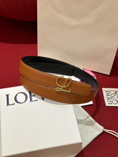 LOEWE 로에베 Anagram 아나그램 리버시블 레더 벨트 (해외최상급)