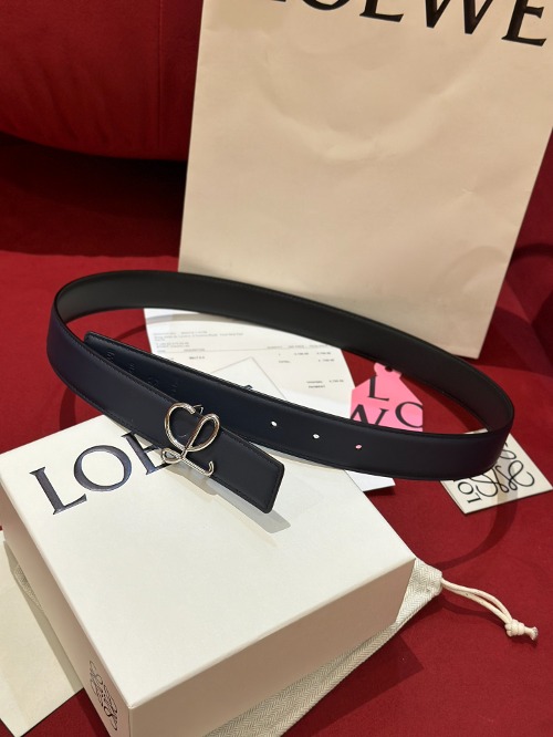 LOEWE 로에베 Anagram 아나그램 리버시블 레더 벨트 (해외최상급)