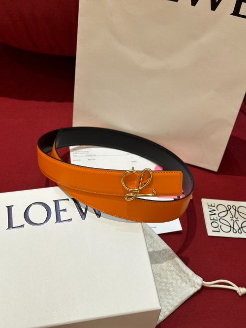 LOEWE 로에베 Anagram 아나그램 리버시블 레더 벨트 (해외최상급)