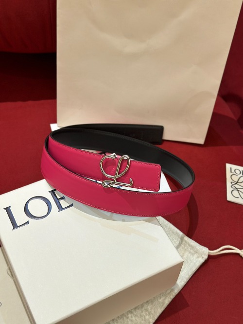 LOEWE 로에베 Anagram 아나그램 리버시블 레더 벨트 (해외최상급)