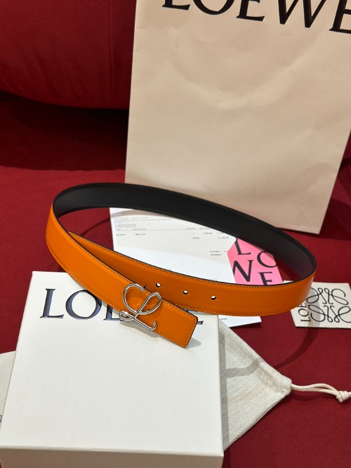 LOEWE 로에베 Anagram 아나그램 리버시블 레더 벨트 (해외최상급)