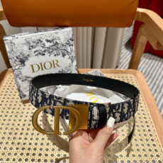 DIOR 디올 몽테뉴 몽테인 로고 리버서블 오블리크 벨트 B0179UWEO
