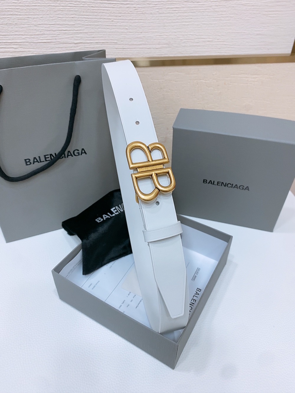 발렌시아가 BB 로로 버클 벨트-3.0