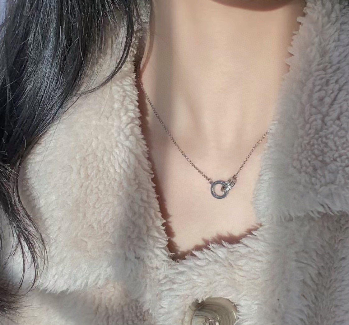 까르띠에 더블 러브링 목걸이