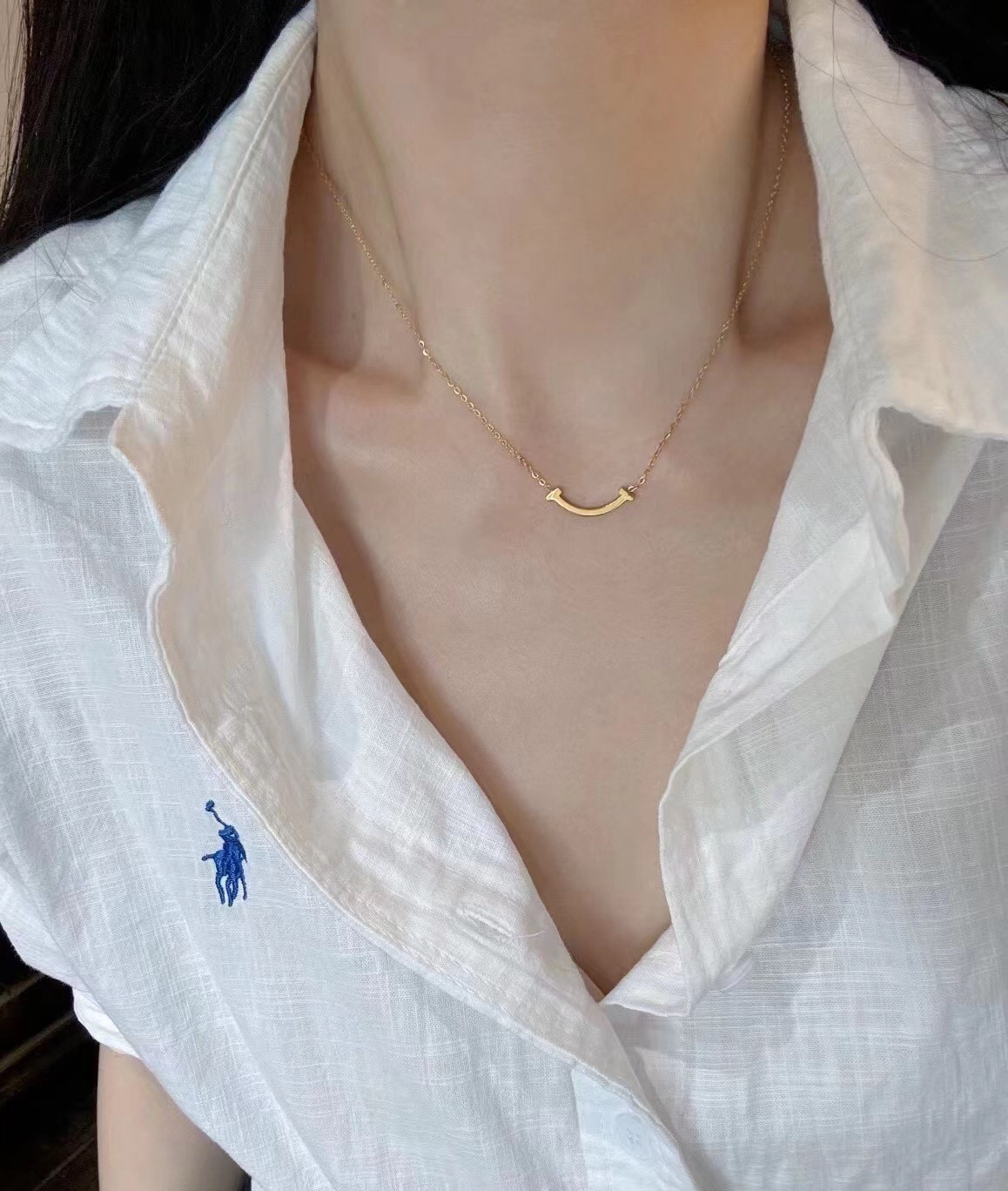 티파니앤코 T 스마일 미니 목걸이