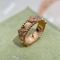 Van Cleef & Arpels 반클 뻬를리 스위트 클로버 링 반지
