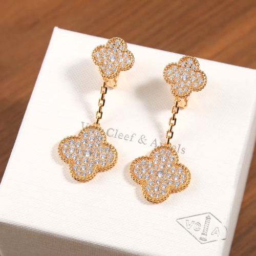 Van Cleef & Arpels 3모티브 매직 알함브라 이어링 귀걸이