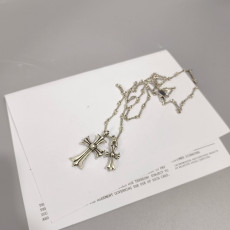 크롬하츠 더블 십자가 목걸이