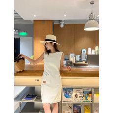 루이비통 2026 신상 프릴 데님 원피스