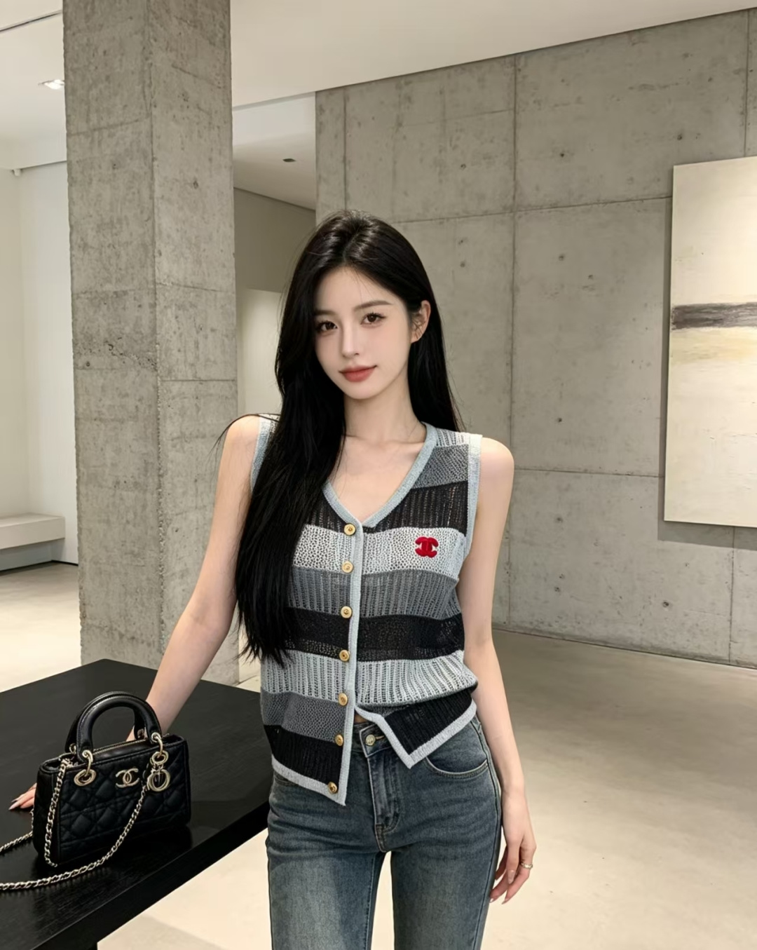 샤넬 봄여름 신상 니트 반팔