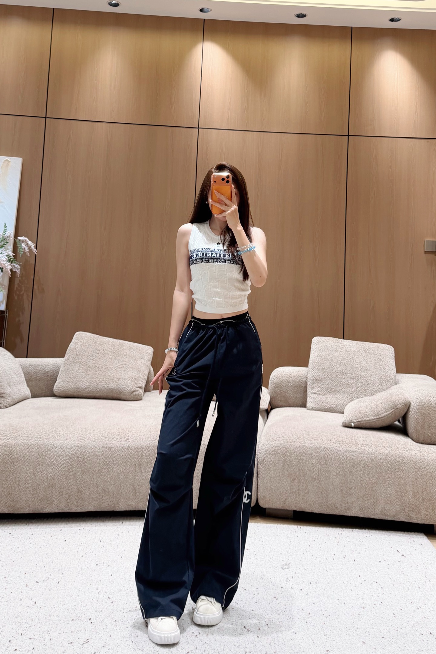 샤넬 26 신상 프린팅 캐주얼 팬츠