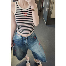 샤넬 26 자수 더블C 민소매