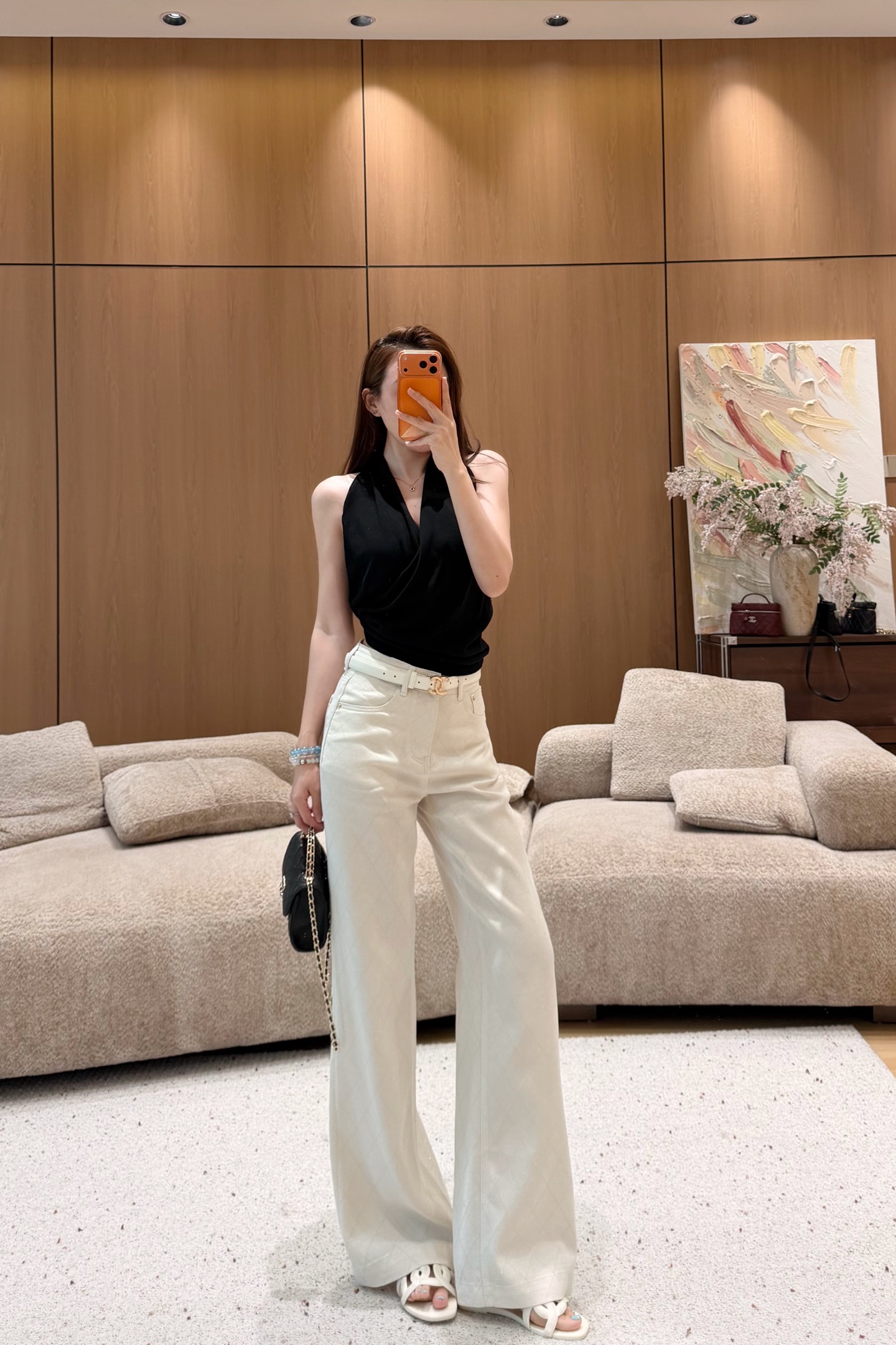 샤넬 26 신상 퀼팅 데님 팬츠
