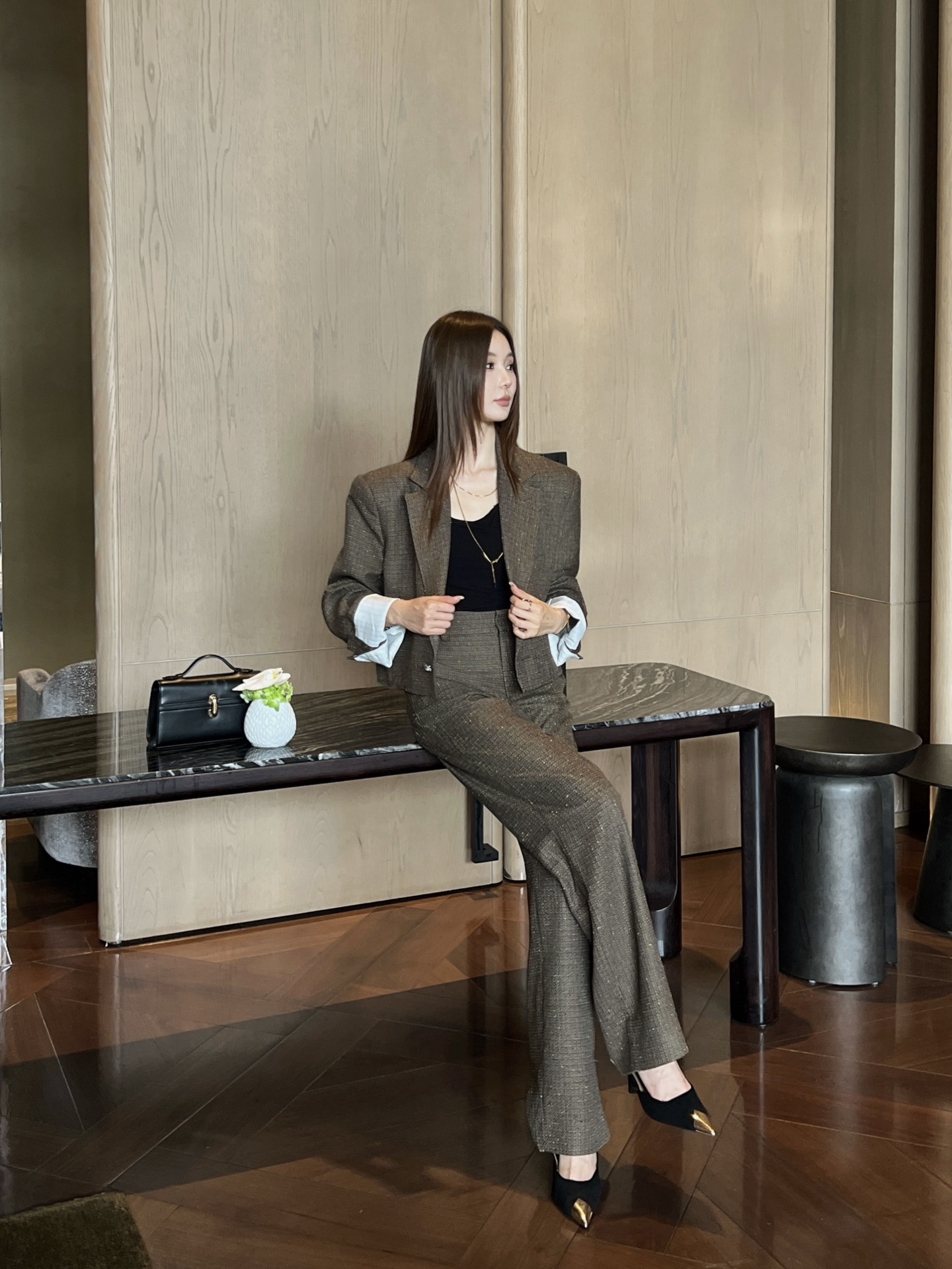 샤넬 26Ss 가을/겨울 신상 우븐 투피스