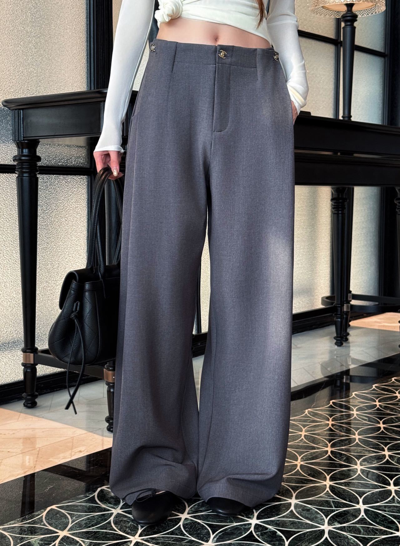 샤넬 2026FW 신상 와이드 팬츠