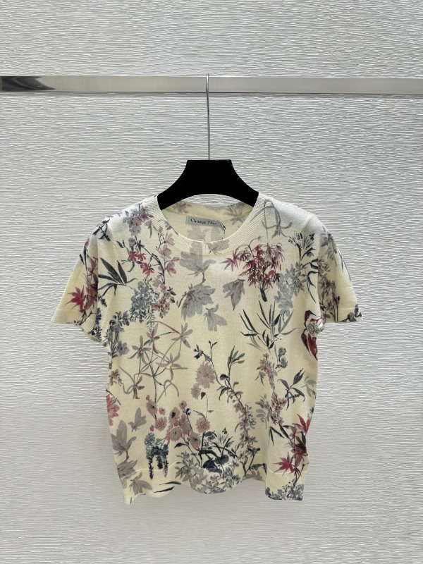 디올 초가을 신상 플라워 프린팅 반팔