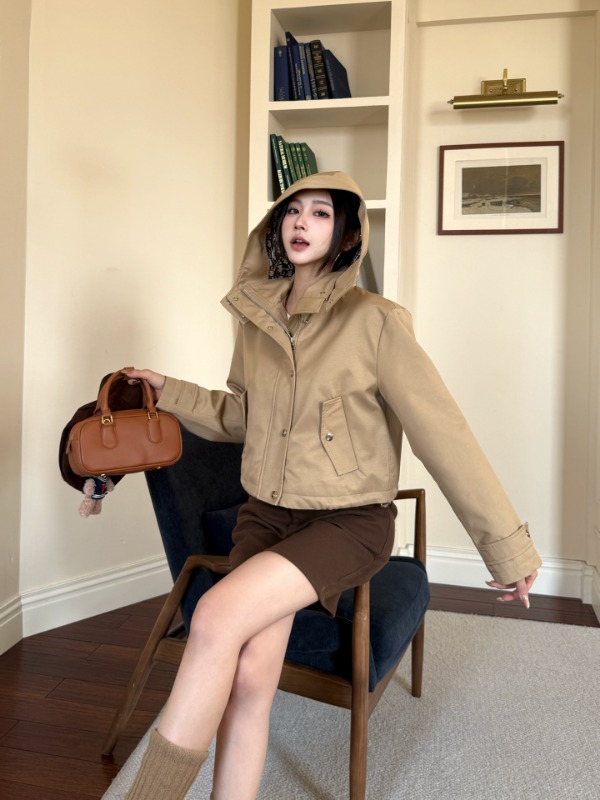 디올 신상 하이넥 후드 숏 자켓