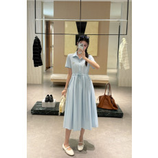 프라다 여름 롱 반팔 원피스