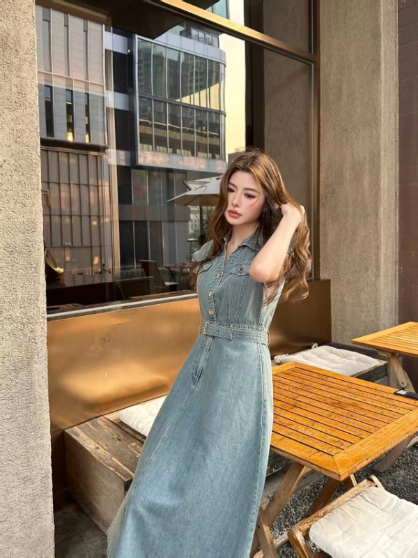 프라다 2026SS 신상 데님 원피스