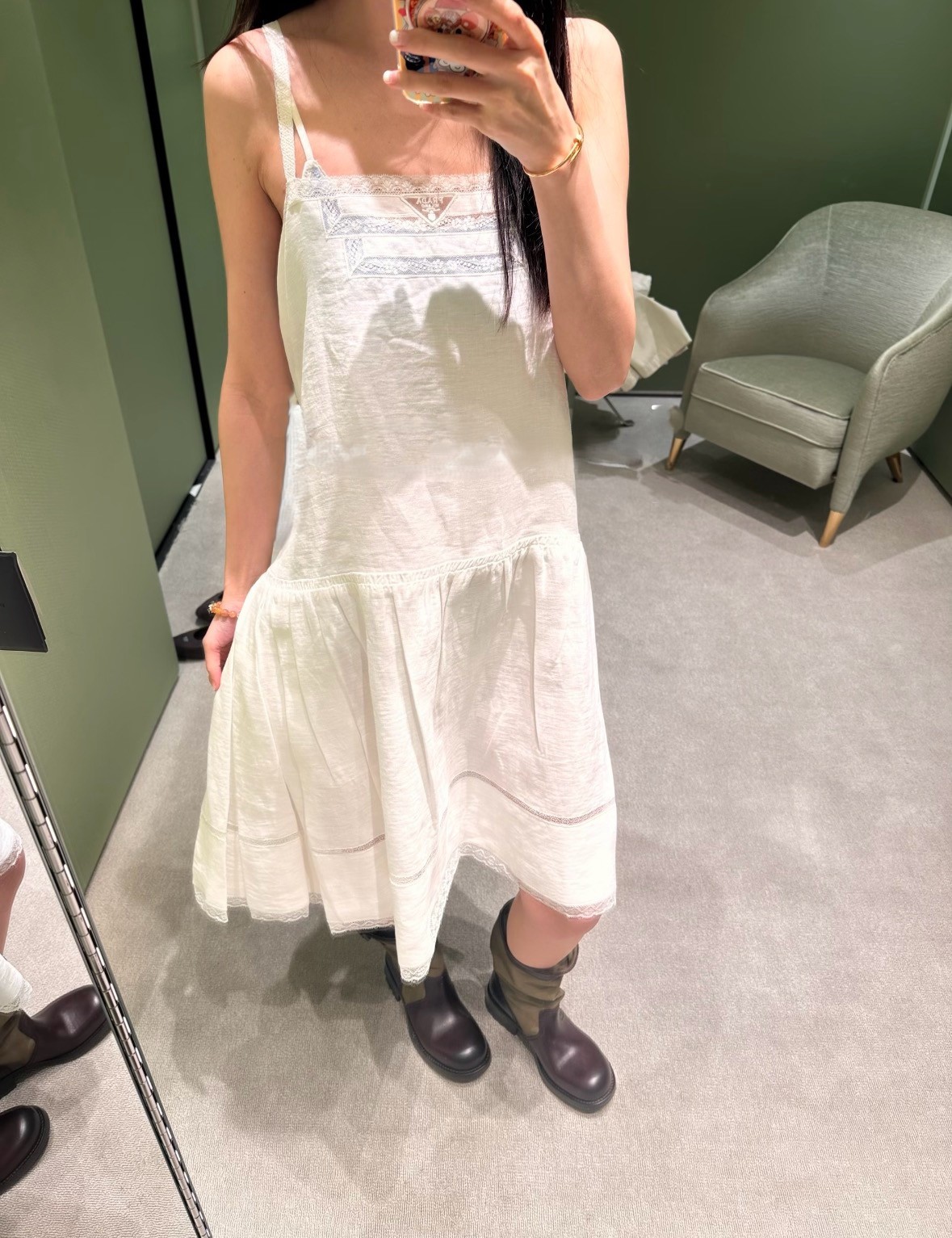 프라다 26 신상 끈 나시 원피스
