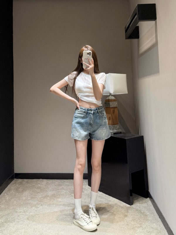 로에베 26 봄여름 신상 데님 숏 팬츠