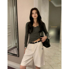 셀린느 26 자수 린넨 5부 팬츠