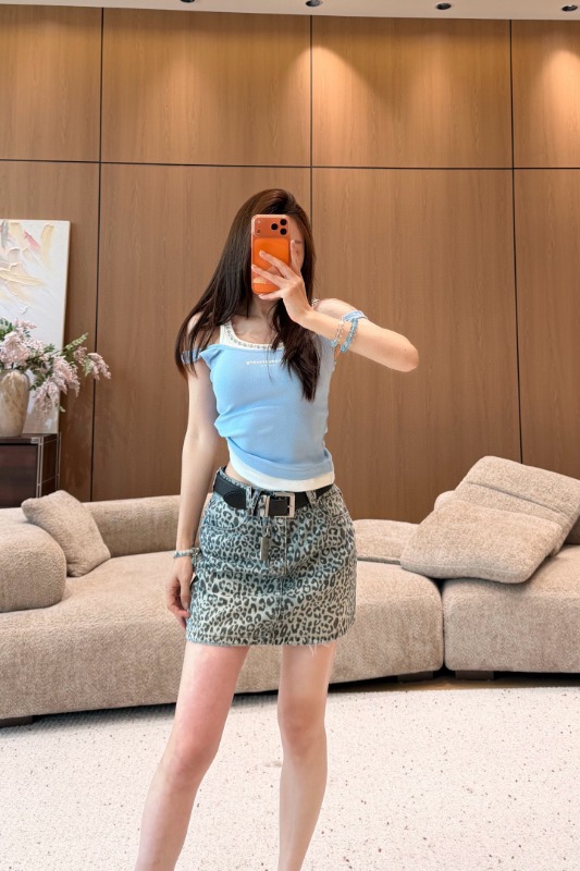 알렉산더왕 26 신상 프린팅 데님 스커트