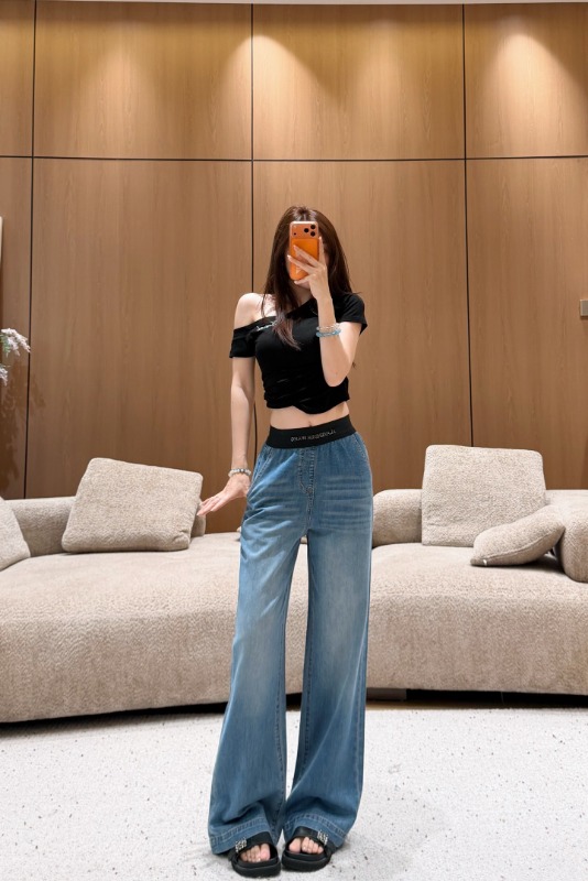알렉산더왕 26 신상 데님 밴딩 팬츠