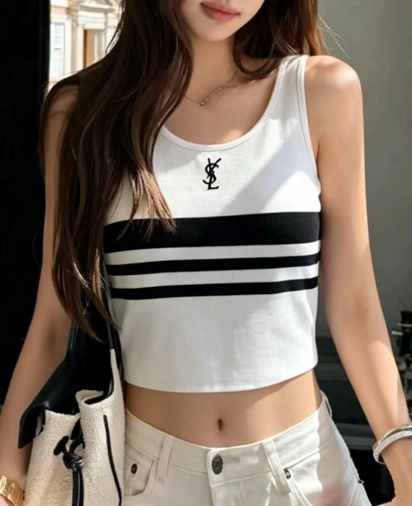 생로랑 2026 신상 자수 민소매