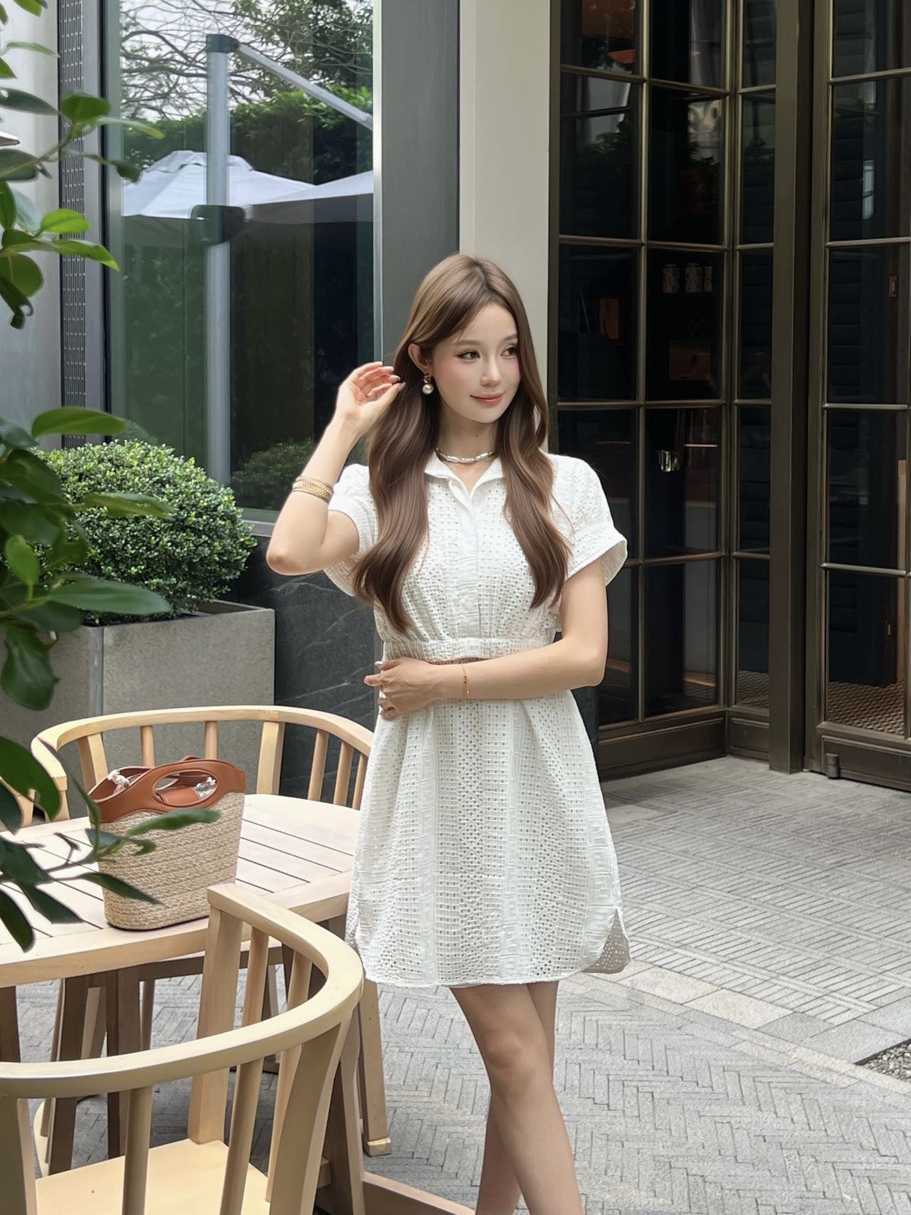 펜디 26 신상 플라워 펀칭 원피스