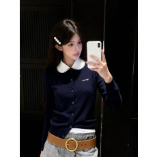 미우미우 2026 카라 캐시미어 가디건