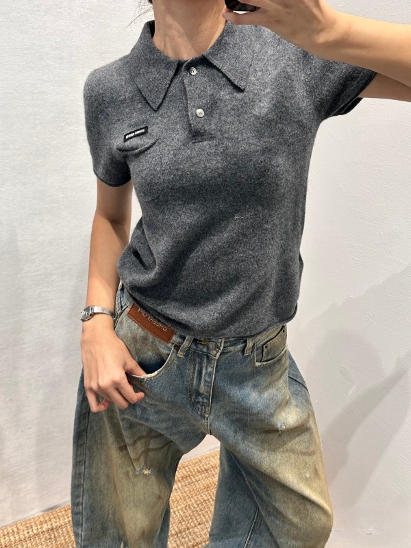 미우미우 26ss 봄 신상 반팔 티