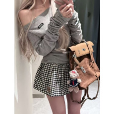 미우미우 레터링 긴팔 티