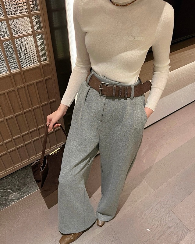 브루넬로 봄여름 신상 와이드 팬츠