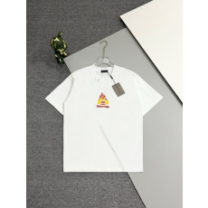 발렌시아가 자수 로고 반팔 티셔츠
